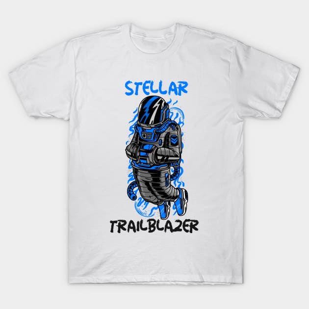 Stellar Trailblazer Astronaut T-Shirt by ApparelJunkie